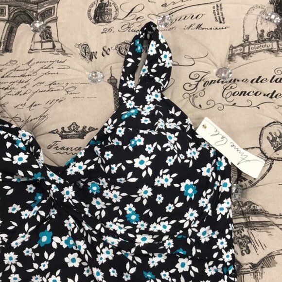 Anne Cole Printed Twist-Front Tankini Swim Top - Picture 4 of 7